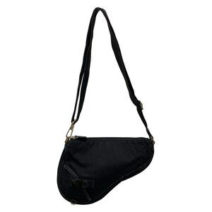 Christian Dior DIOR/ChristianDior Saddle Bag Shoulder Bag Nylon Patent Leather